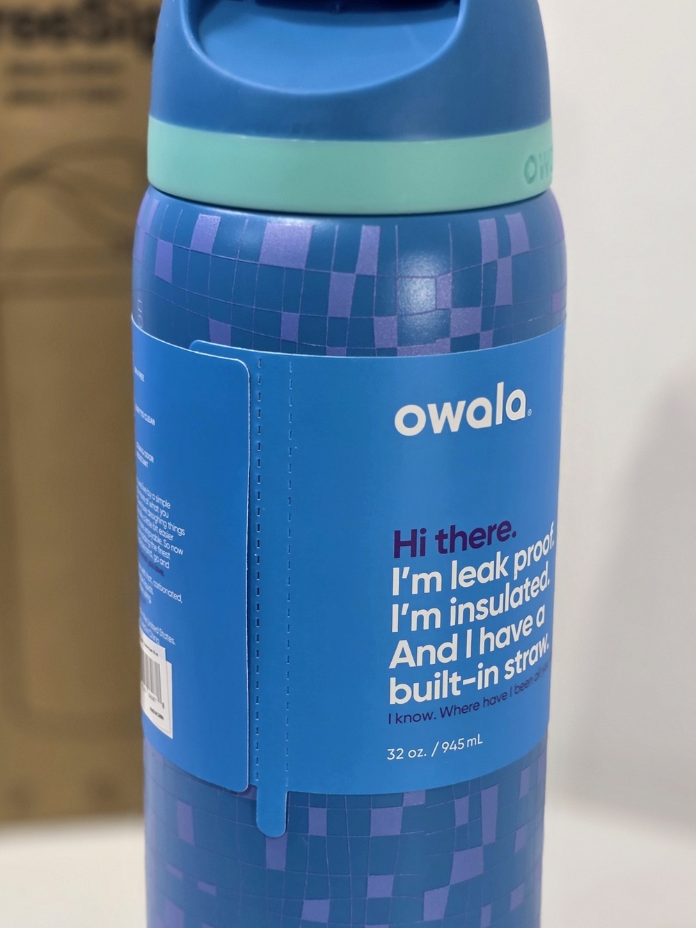 Owala FreeSip 32oz Insulated Water Bottle Blue NWT - Picture 5 of 9